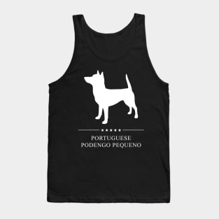 Portuguese Podengo Pequeno Dog White Silhouette Tank Top